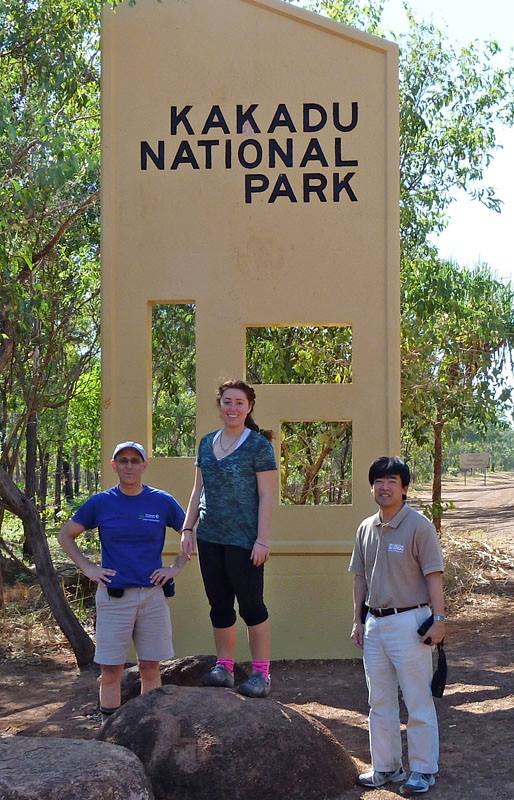 Jon, Laurel and Jim entering Kakadu